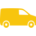 yellow illustration of a moving van