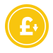 yellow illustration of a pound coin