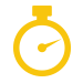 yellow illustration of a stop clock