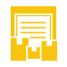 yellow illustration of a storage unit and boxes