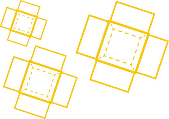 yellow illustration of opened boxes